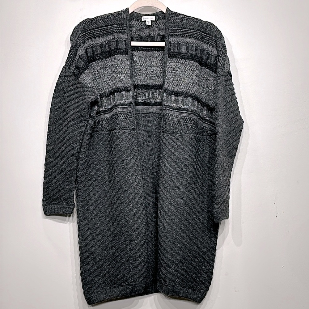 Garnet Hill open front long cardigan